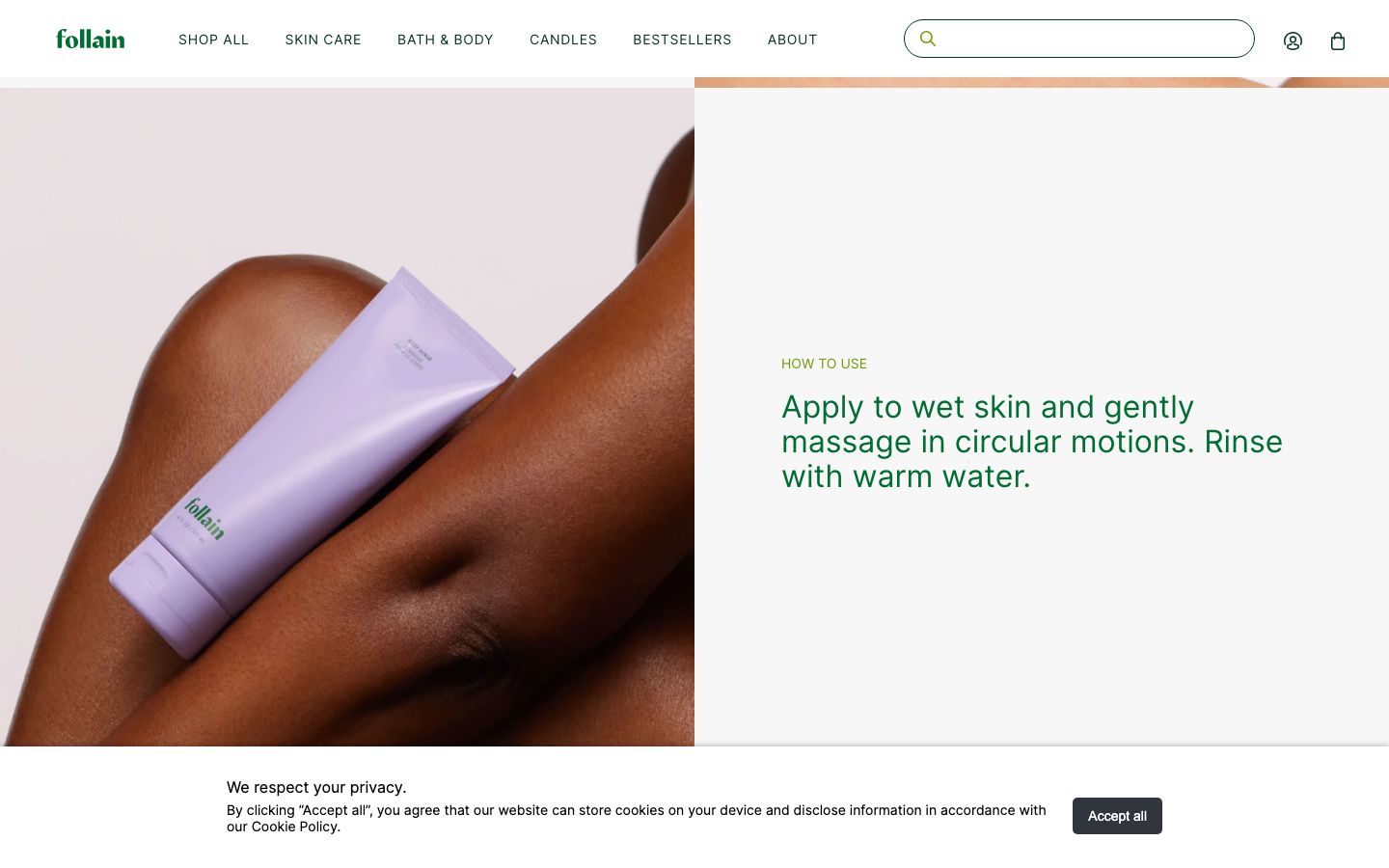 Follain — Benefit Icon Strip (Credo Clean, Sustainable, Cruelty-Free)